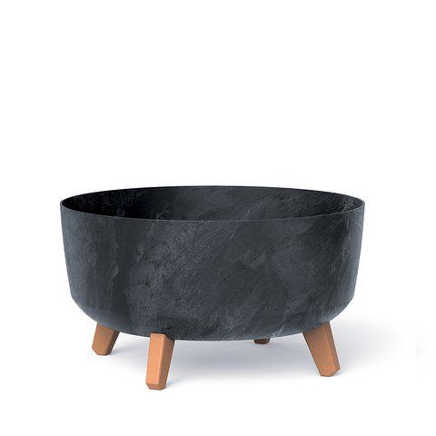 Горщик для квітів Prosperplast Gracia Low Beton Effect 40см на ніжках DGRL400LE-CY700 фото
