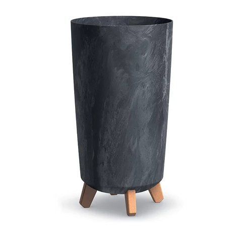 Горщик для квітів Prosperplast Gracia Tubus Tubus Beton Effect 24см на ніжках DGTL240E-422U фото