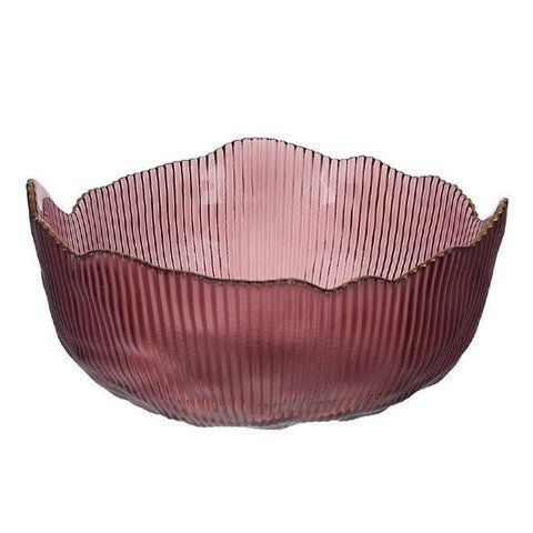 Салатник стеклянный бордовый Fleur D-20 см. 28406 28406 фото