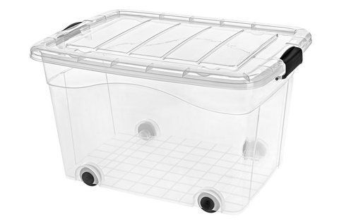 Ящик для зберігання з кришкою на колесах ROLLER BOX 60 л 8997-4 фото