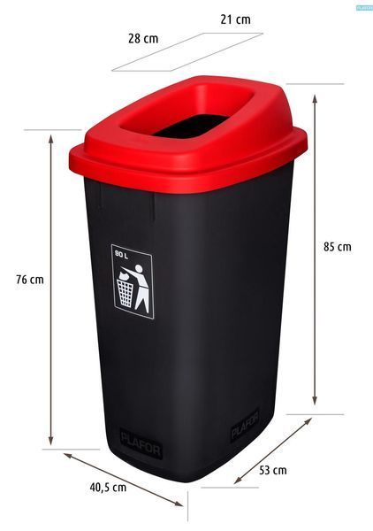 Сміттєвий бак для сортування сміття SORT BIN Black 90 л 688-06 фото