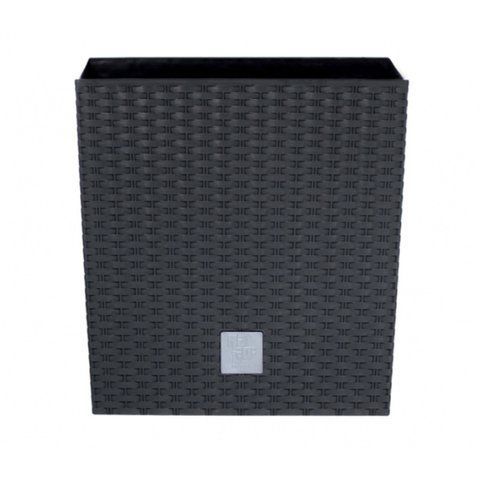 Горшок для цветов Prosperplast Rato Square Low 26,5 см, H-26,6 см Антрацит DRTS265L фото