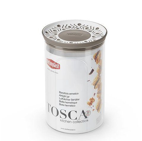 Місткість для зберігання продуктів кругла Stefanplast TOSCA 1.2л білий/серий 55450 фото