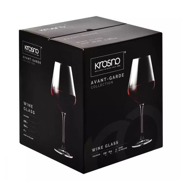 Набір келихів для вина Krosno Avant-Garde, скло, 490 мл, 4 шт. 909677 фото
