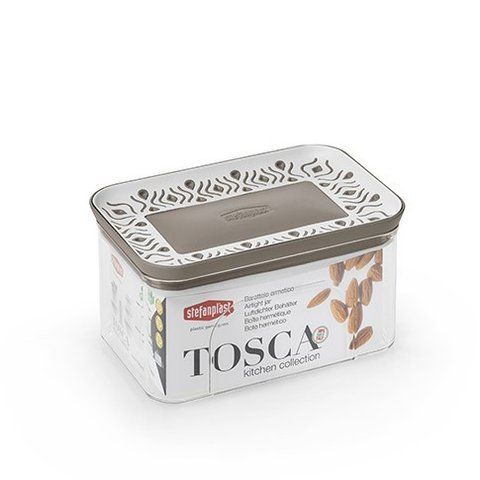 Ємкість для зберігання продуктів прямокутна Stefanplast TOSCA 0.7л білий/серий 55550 фото