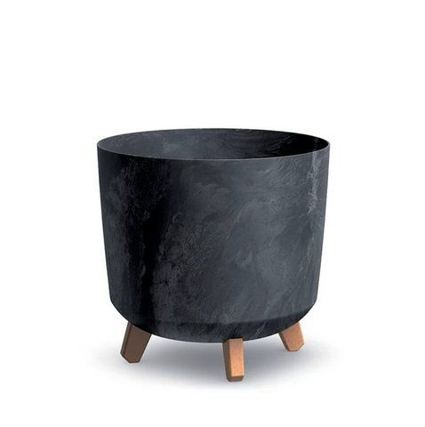Горщик для квітів Prosperplast Gracia Tubus Beton Effect 30см на ніжках DGTL300LE-CY700 фото