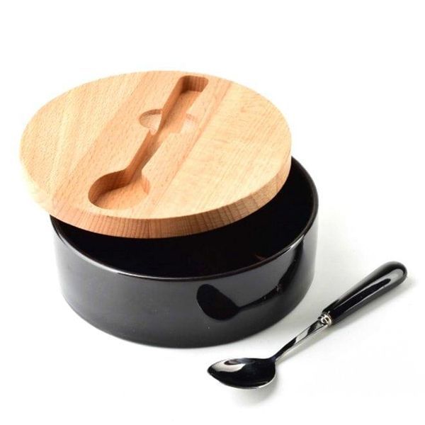 Цукорниця з ложечкою Basic Kitchen чорна 35583 35583 фото