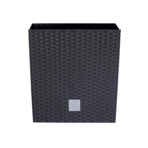 Горшок для цветов Prosperplast Rato Square Low 22,5 см, H-22,8 см Антрацит DRTS225L фото