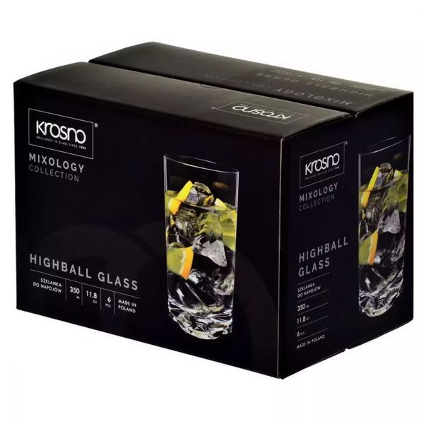 Набор высоких стаканов Krosno Mixology, стекло, 350 мл, 6 шт 905006 фото