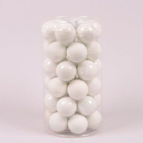 Шарики стеклянные 3,8 см. белые (36 шт.) 44560 44560 фото